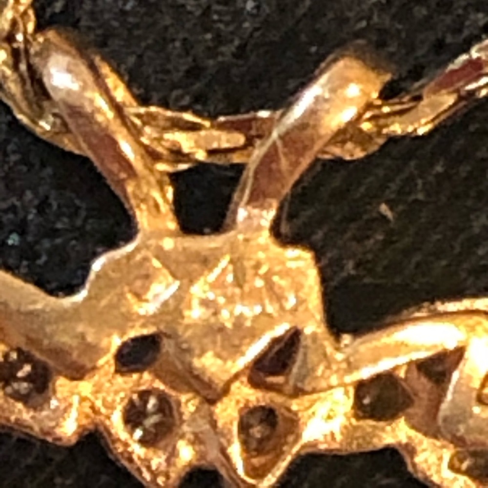 14K Heart diamonds necklace - Picture 8 of 10